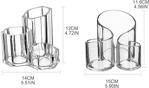 Miniatura 3 de Caja de almacenamiento de brochas de maquillaje Soporte transparente de acrílico cosmético