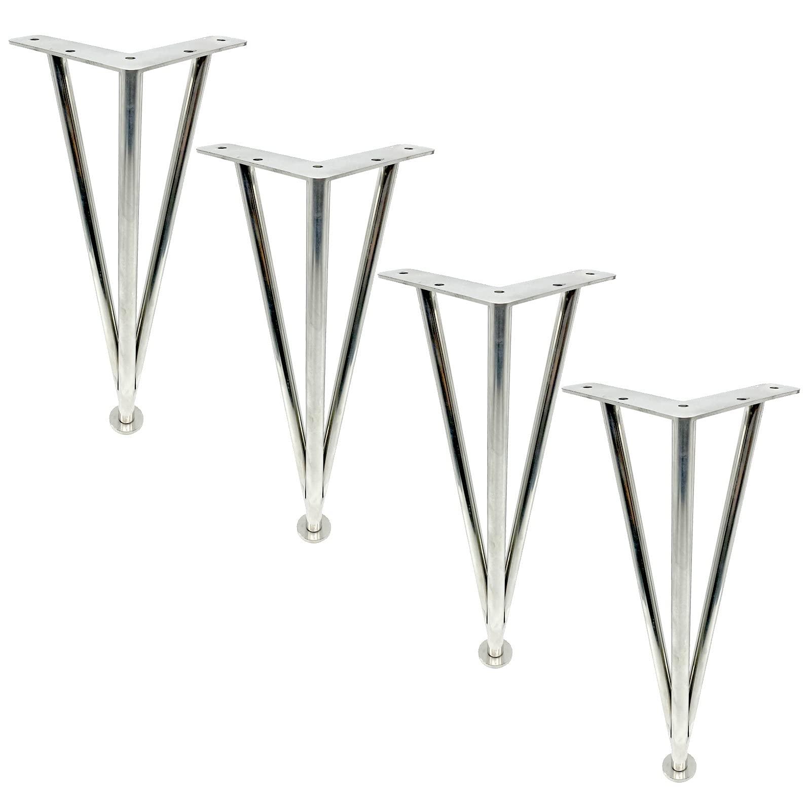 Pieds de meubles en épingle à cheveux dorés de 40 cm pour rehausser tables et canapés