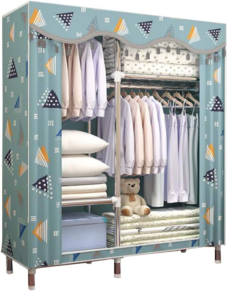 Cloth Wardrobe Clothes Closet, Portable Closet Wardrobe Storage Closet Standing Closet Fabric Cabinet Portable Wardrobe,C_110*46 * 170cm