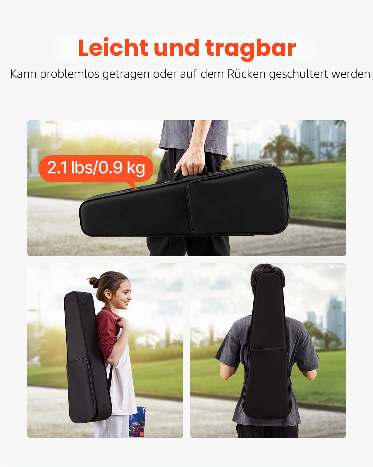 VEVOR 4/4 Violinenkoffer in voller Größe, wasserdichtes Nylon, Geigenkoffer, Geigenkasten mit Weichfutter, zwei Schultergurten, kratzfest, professionelle dreieckige Form, für Violine, schwarz