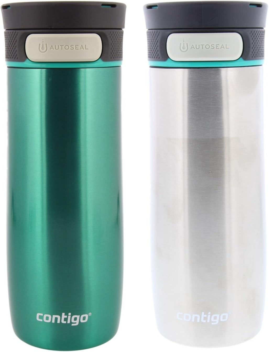 Contigo Autoseal Transit Travel Mug, 14oz - Bermuda Teal & Stainless Steel