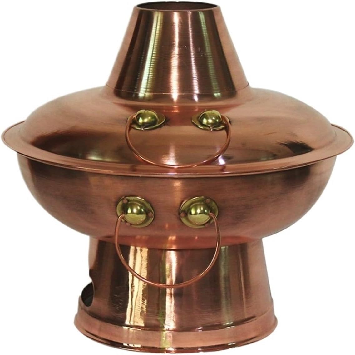 Olla Hot Pot de Cobre 28cm para Cocina con Calentamiento a Carbón