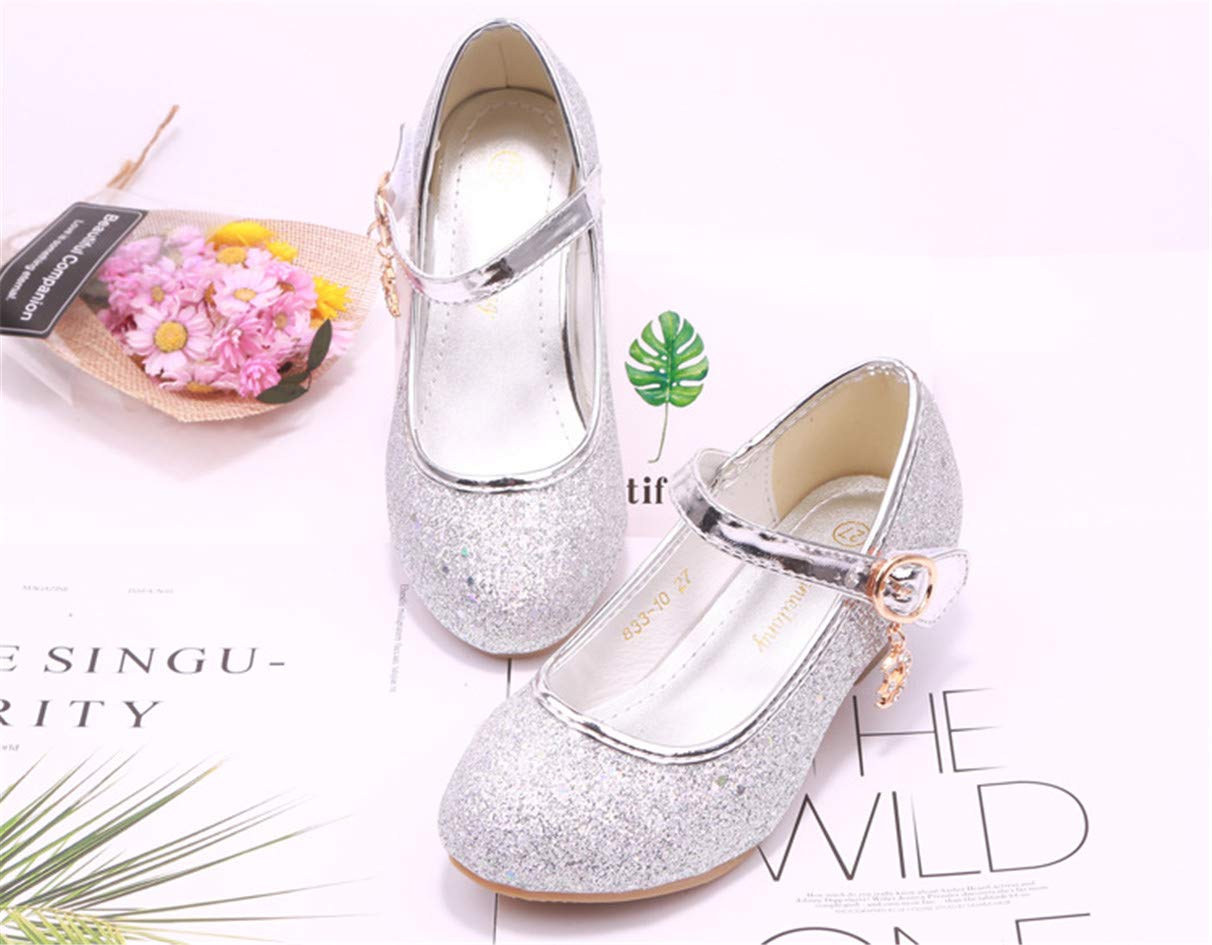 Fille Chaussures de Princesse Princesse Paillettes Déguisement Argenté Or Rose Doux Halloween Noël Anniversaire Fête Carnaval Cosplay