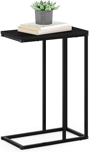 Miniatura 14 de Furinno Camnus Modern Living - Mesa auxiliar para sofá en forma de C, 9.8 x 17.9 x 25 pulgadas, roble francés gris gris roble francés,Americano,Nuez