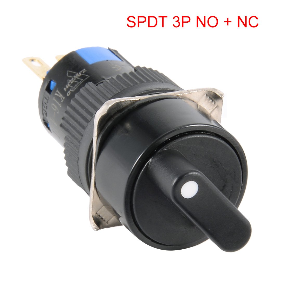Aexit AC 250V Control electrical 5A SPDT 3P NO + NC On/Off 2 Position Rotary Handle Selector Switch