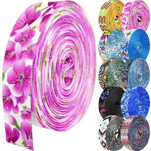 Grosun 1.5 inch Patterned Nylon Webbing Belt Webbing Straps Purse Straps Backpack Straps Nylon Belt for Seatbelt, Bags, Backpacks, Luggage (II, 3.3 Yards)