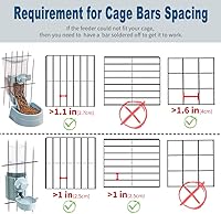Vista 2 de Comedero de agua para conejos, sin fugas, 17 onzas, sin goteo, para conejillo de indias, hámster, chinchilla, hurón, animal pequeño Azul