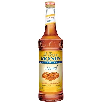 Monin - Sugar Free Caramel Syrup, Mild and Sweet, Great for Coffee and Desserts, Gluten-Free, Non-GMO 750 ml