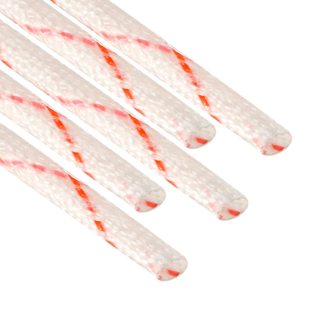 uxcell 5pcs Fiberglass Heat Shield Sleeve 3mm(1/8-inch) ID x 2.94ft Adjustable PVC Silicone Fiberglass Sleeve Pipe