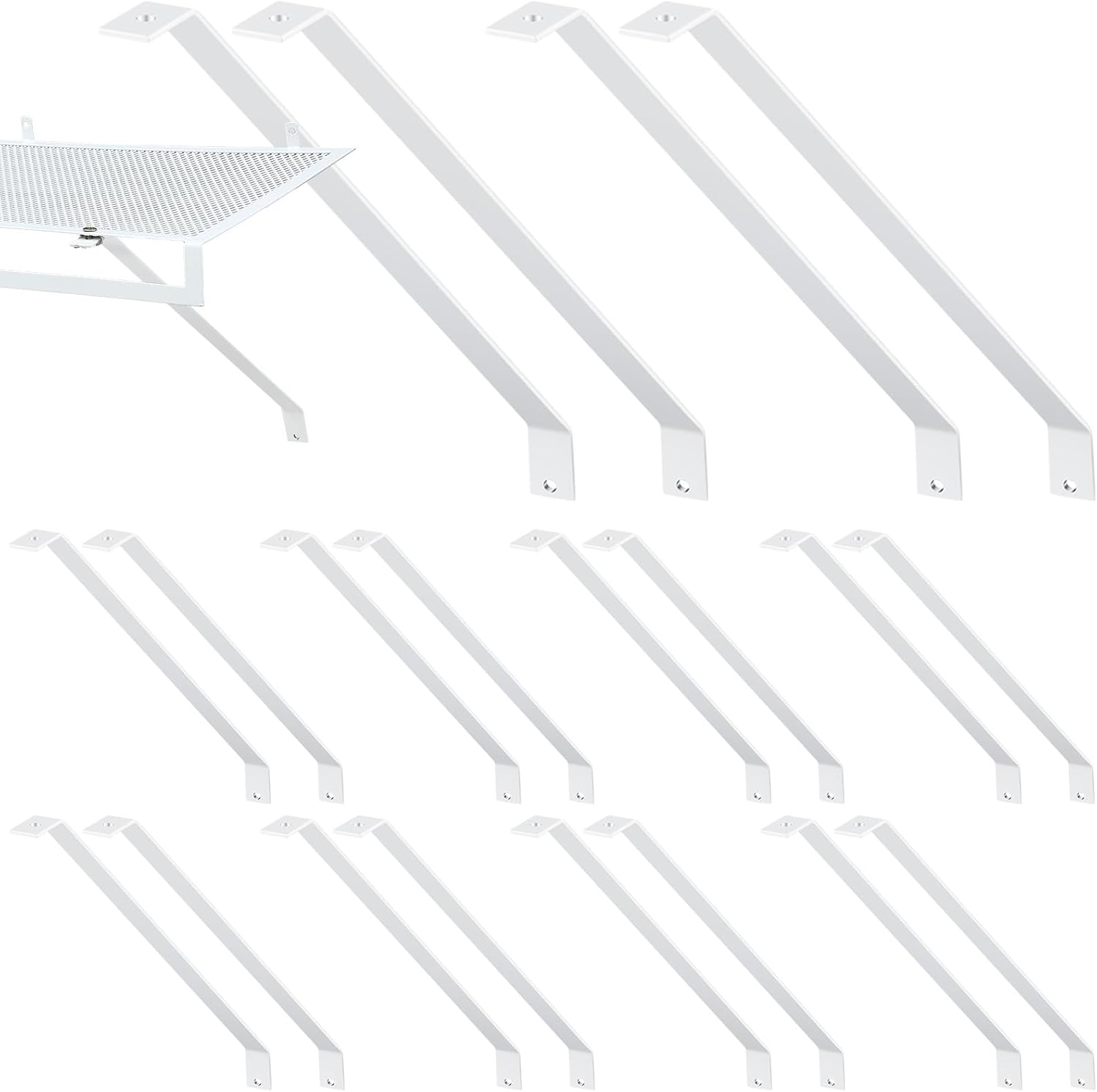 Barydat 20 Pcs 17.5 Inch Shelving Support Brackets for Wire