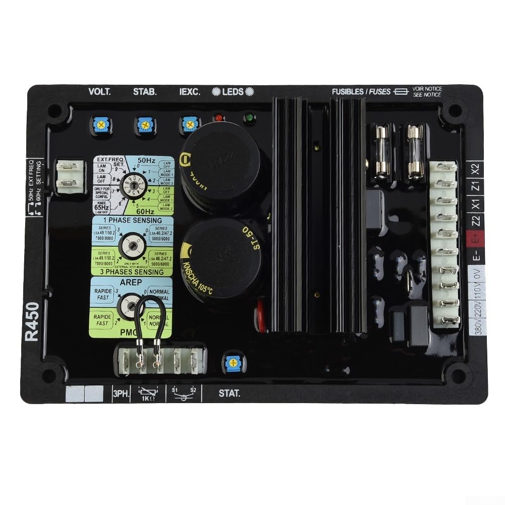 Regulador de voltaje automático AVR R450, para generador Leroy Somer Genset Nuevo AVR Reemplazo para generador de alternador de CA Voltaje para módulo de control estabilizador