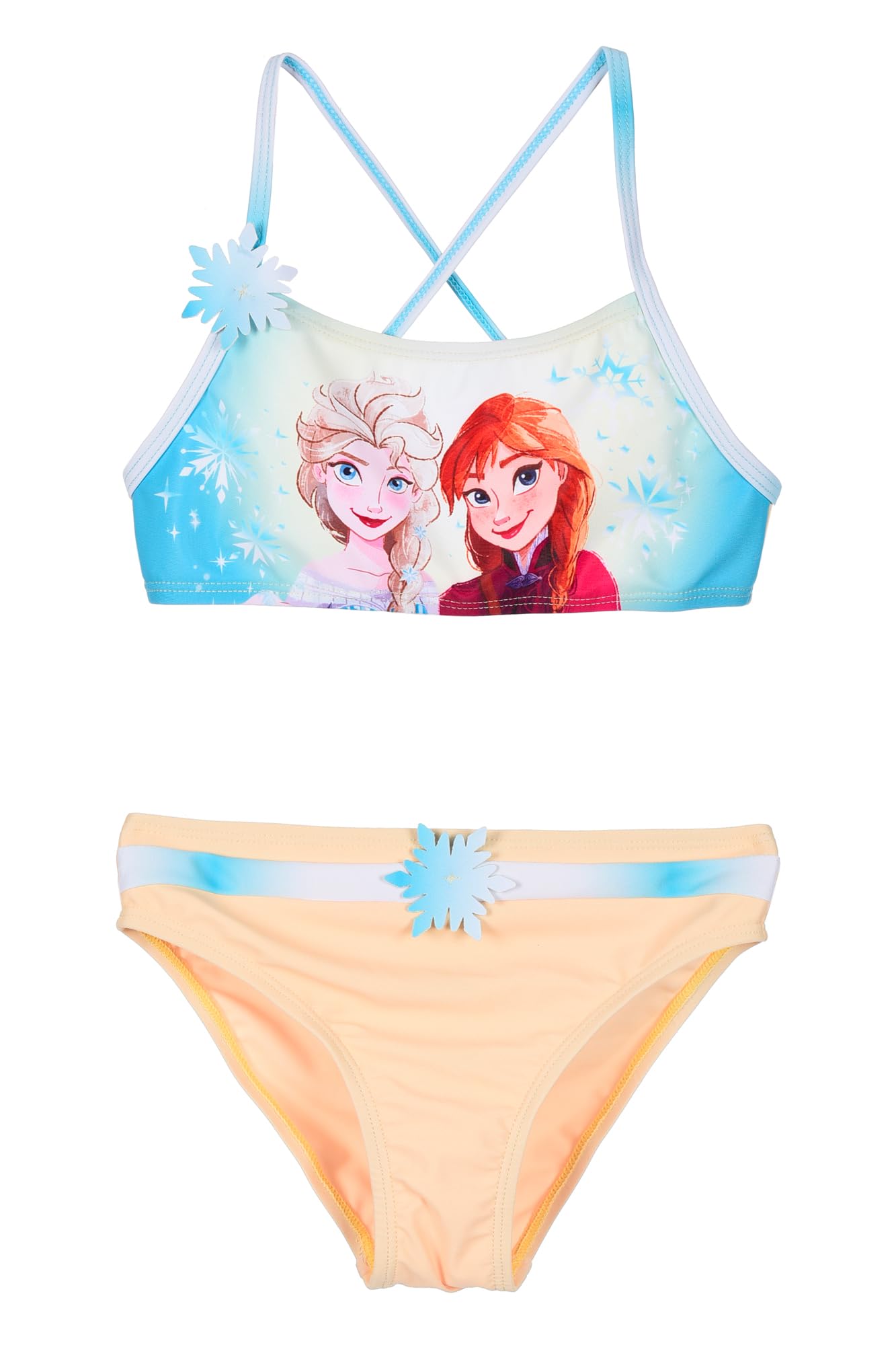 Disney Frozen costume da bagno due pezzi (sopra + sotto) azzurro chiaro, 3 anni - 1pz