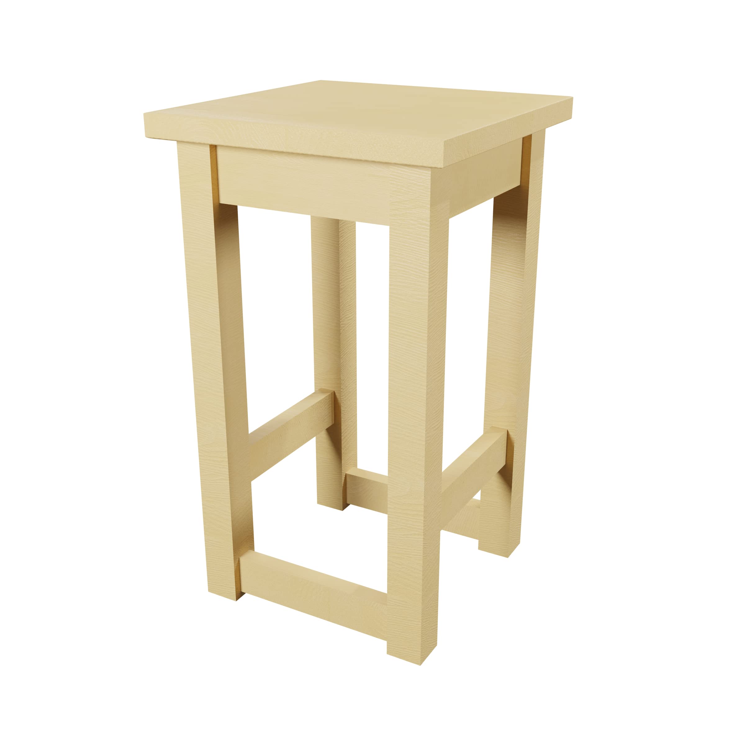 Magnetic Mobel Tabouret de Bar en Bois Massif Hauteur d'assise 60 cm Kiefer Capacité de Charge 110kg Repose-Pieds Intérieur Extérieur Chaise de Bar Tabouret de comptoir