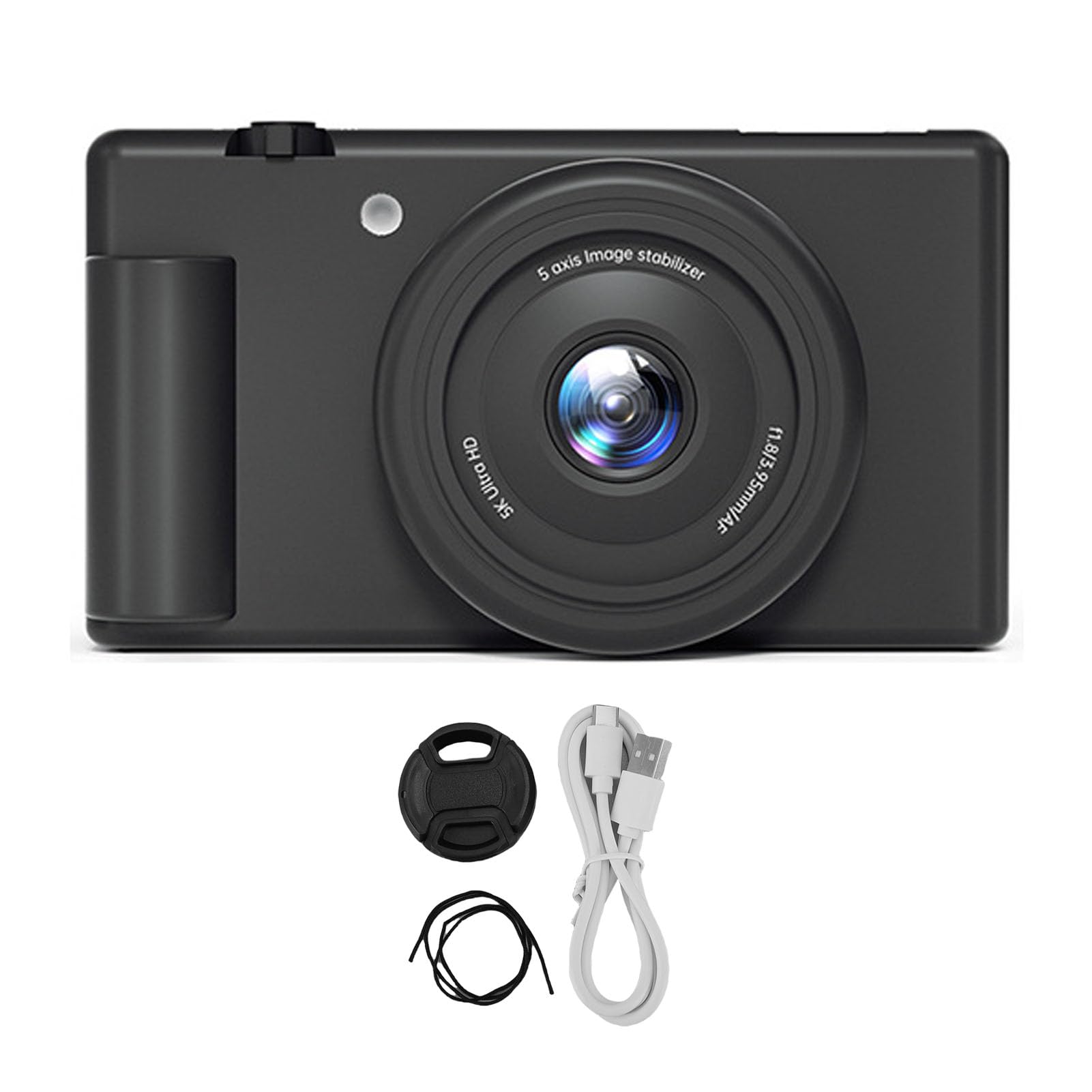 Jiawu Fotocamera Digitale per Fotografia, Videocamere WiFi 5K 80MP, Schermo Orientabile a 180° da 2,8 Pollici, Messa a Fuoco Automatica, Camere per Vlogging con Zoom Digitale 18X (BLACK)