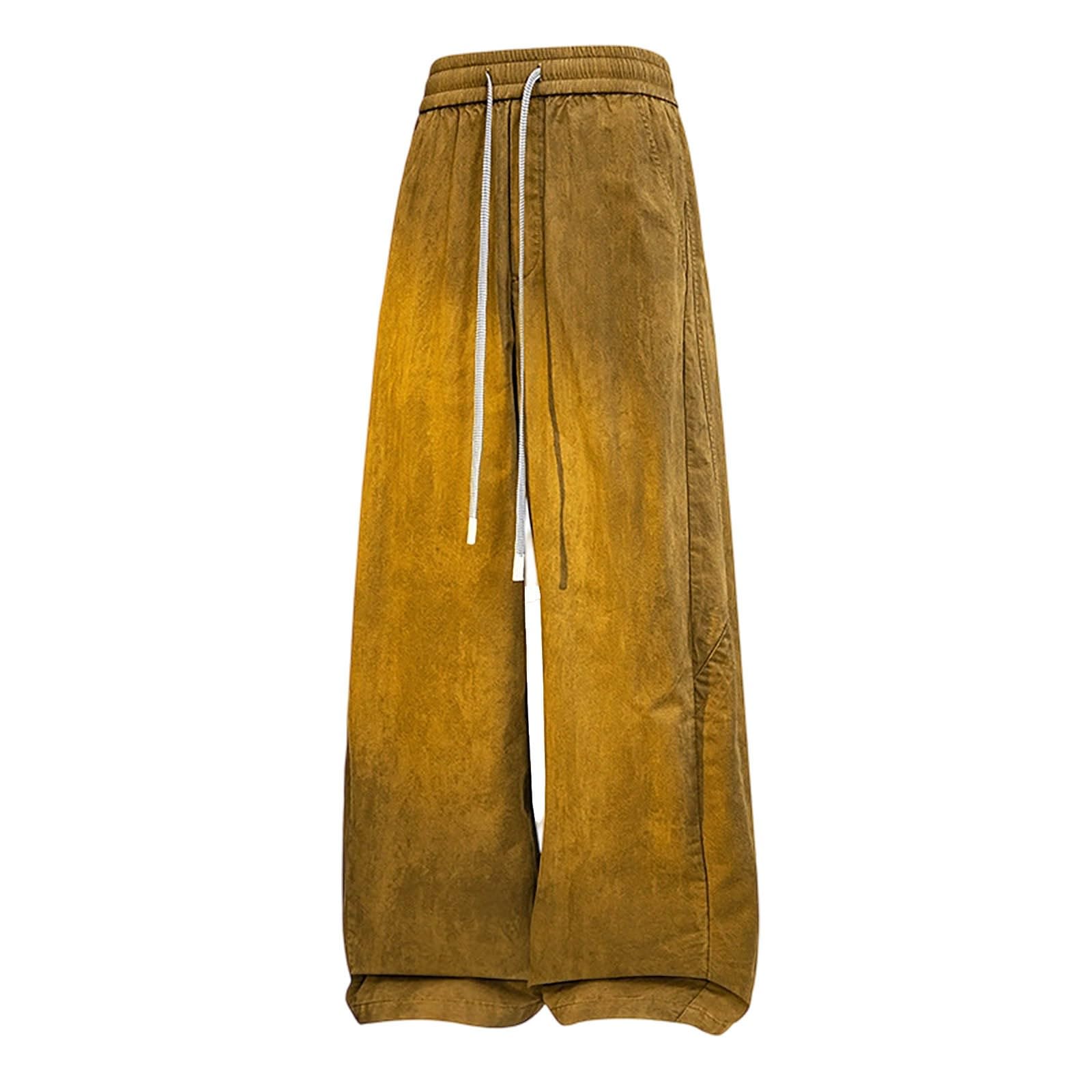 Pantalon de jogging cargo homme confortable à jambe large délavé