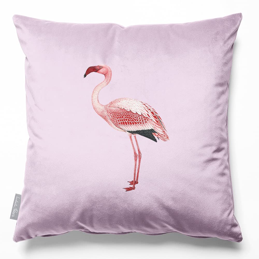 Izabela Peters Flamingo - Blush Pink Filled Cushions With Covers, Eco-Friendly Velvet, 45 Cm, For Chair, Sofa, Seat, Large