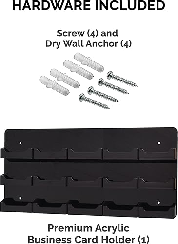 Miniatura 8 de Marketing Holders Tarjetero de alta calidad para montaje en pared horizontal multi 8 bolsillos negro acrílico