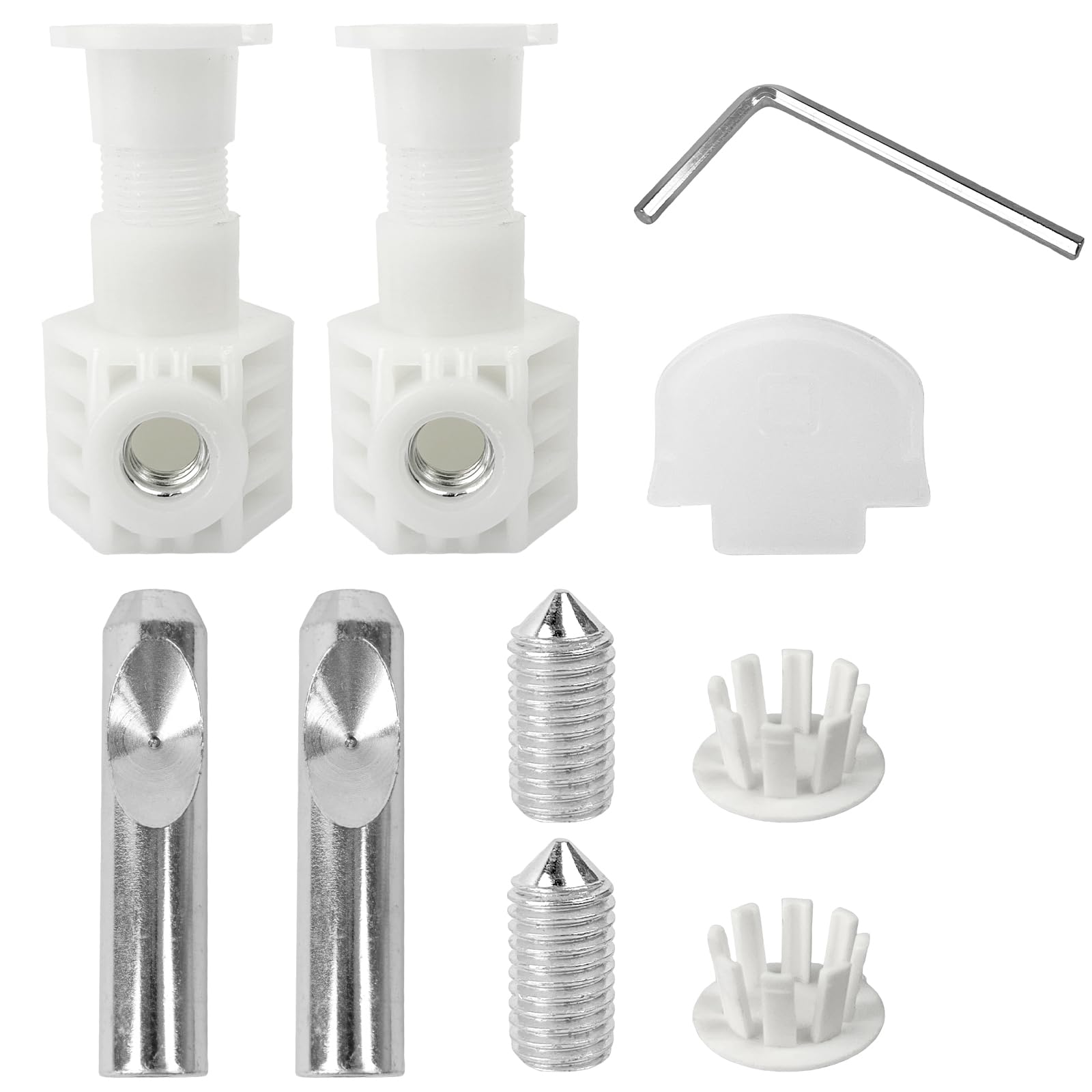 1 Pair Toilet Fixing Kit Universal Back to Wall Toilet Fixing Bolts Kits for Wall Hung Toilet, Toilet Lid Screws Top Fixing Hinges Bathroom Repair Fixings Bracket and Screws for Floor Bathroom Toilet
