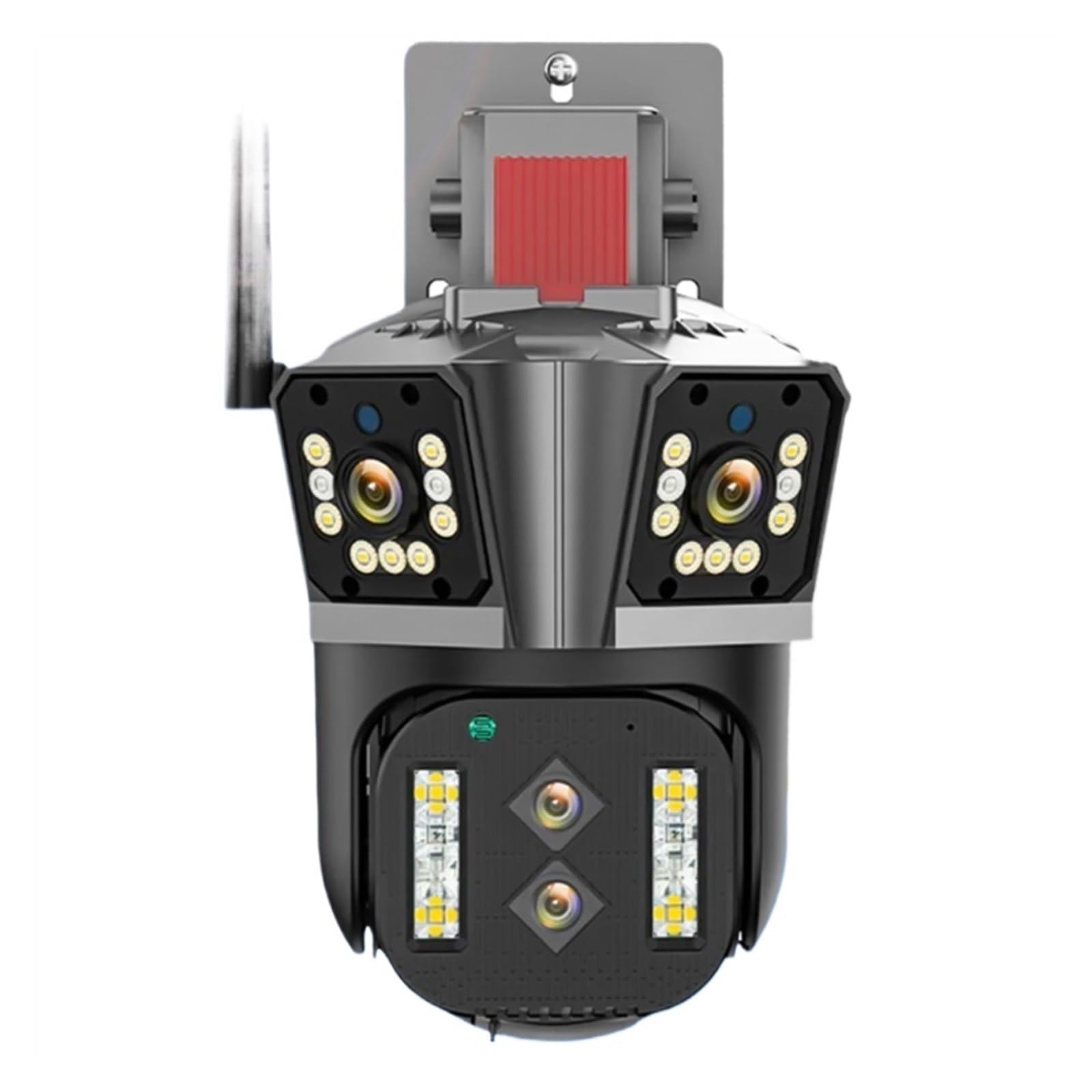 Telecamera di Sorveglianza, Telecamera esterna IP con zoom ibrido 10X a tre lenti da 16 MP a quattro di sicurezza impermeabile rilevamento automatico PTZ