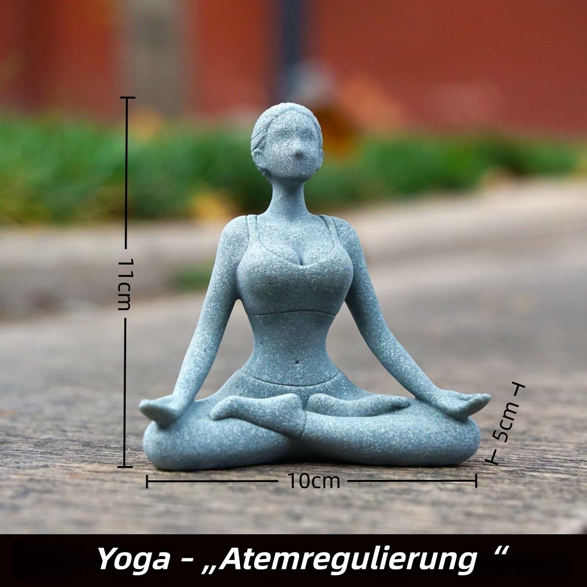 Tai-Chi & Yoga figurka z piaskowca, wodoszczelna dekoracja do akwarium, stawu ogrodowego i biurka, 3 realistyczne pozy, do wewnątrz i na zewnątrz (zestaw trzech sztuk do jogi)