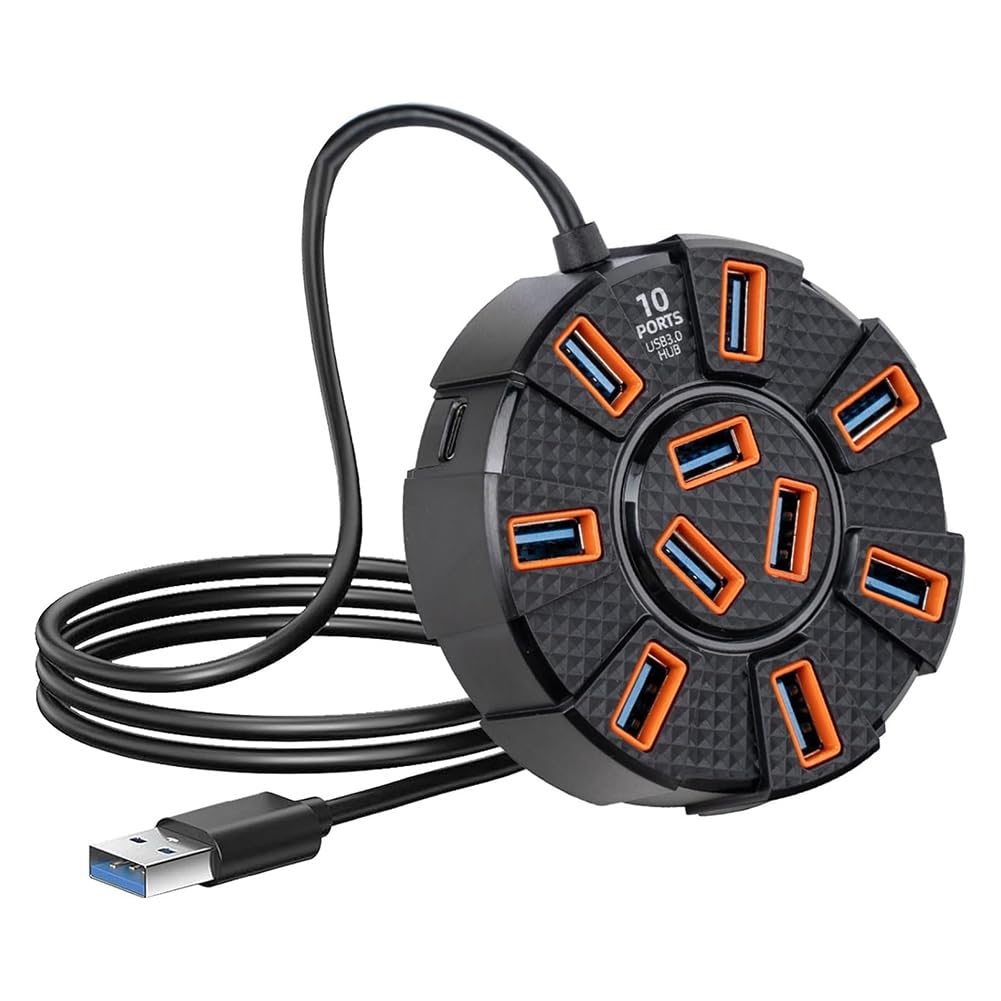 10 portas USB Hub Dock Station 10 portas USB Hub Dock USB 3.0 divisor adaptador USB