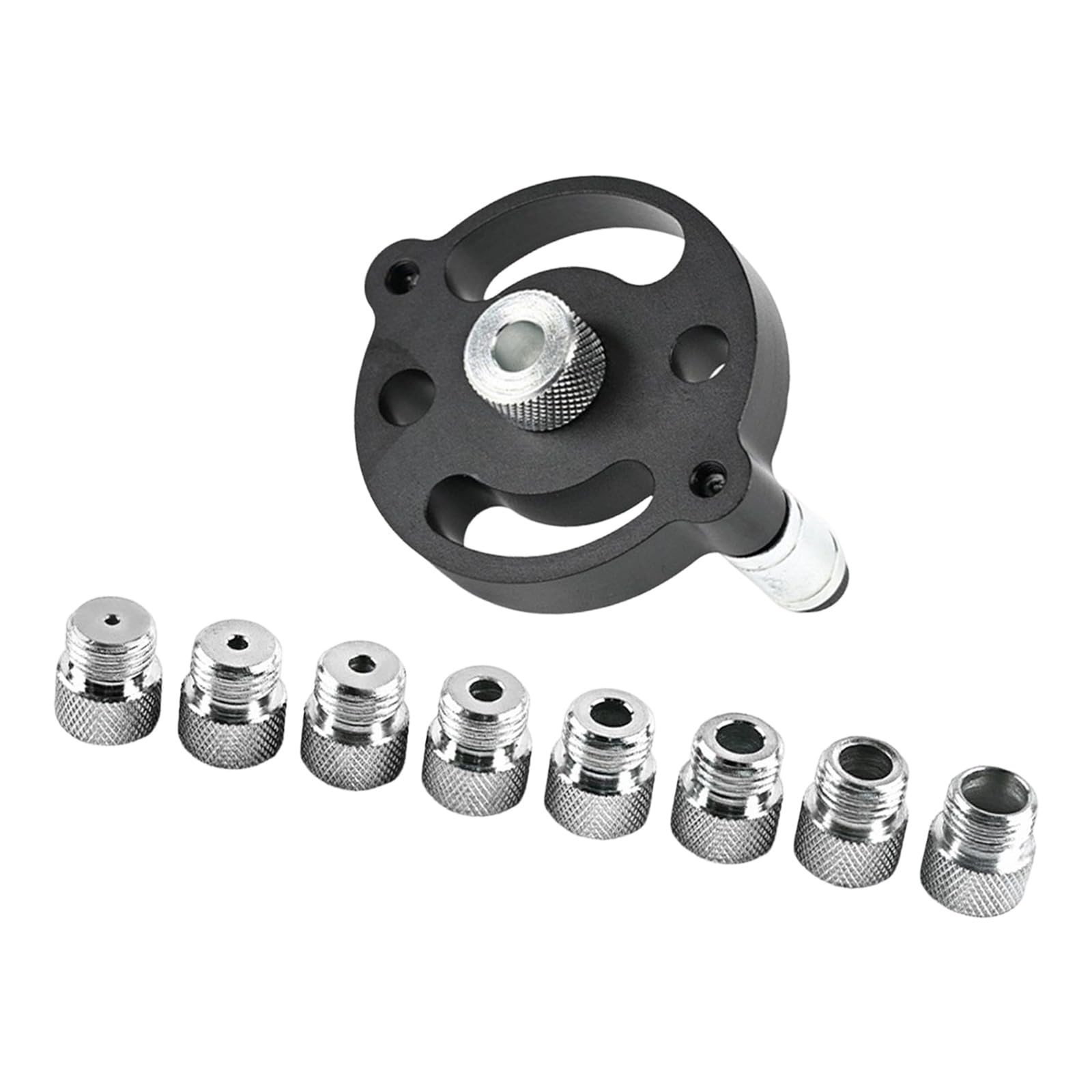 Pxzh Black Handheld Drill Guide For Straight Hole Wood Panel Hole Puncher Locator Centering Doweling Jig Center Dowel Jig Accuracy Locator