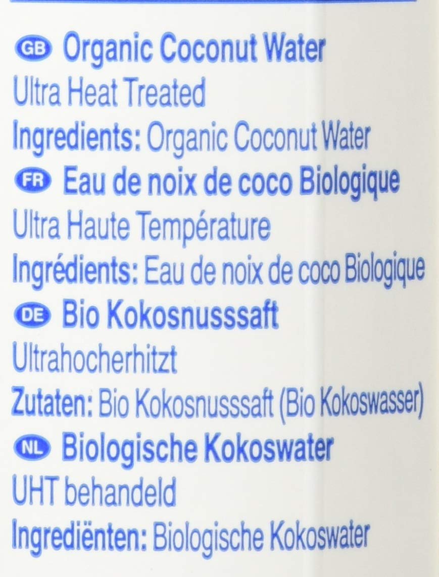 FOCO Bio Kokosnusswasser | 100 % Pur & Natürlich | Erfrischender Durstlöscher & Sportgetränk | Von Natur aus Vegan | Praktisches Tetra-Pak | 6 x 1 l