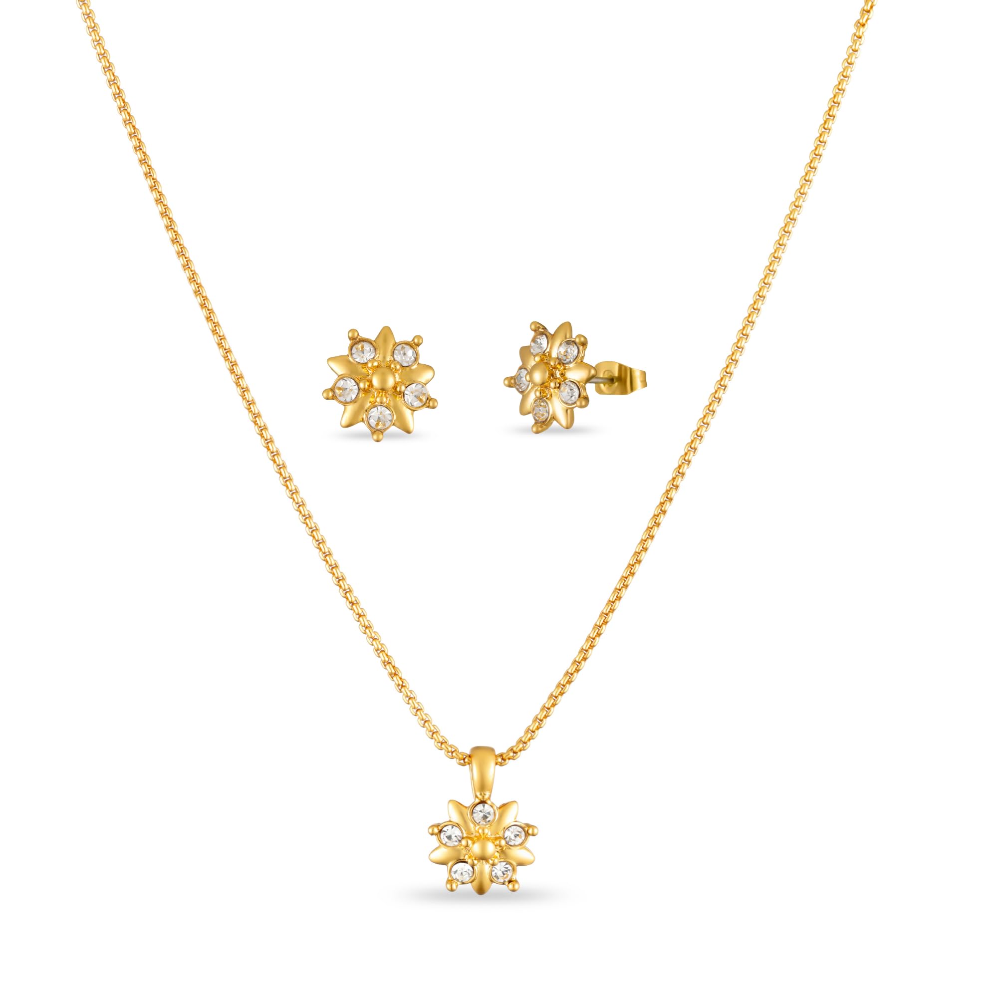 14K Real Gold Plated Jewelery Sets, Hypoallergenic, Water-Resistant & Non-Tarnish, Adjustable Chain, Gift for Women & Girls, Modern, Bold, Minimalistic-image-3