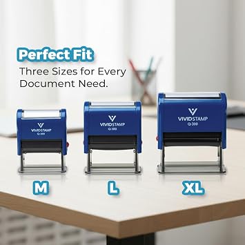Sample Self Inking Rubber Stamp (Blue Ink) - Large