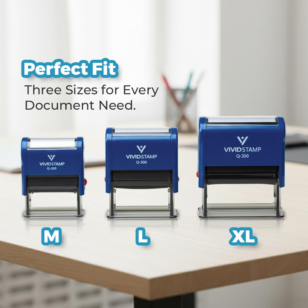 Vivid Stamp Timbri di gomma autoinchiostranti completati insieme in classe per la classificazione (inchiostro blu) - Q-400