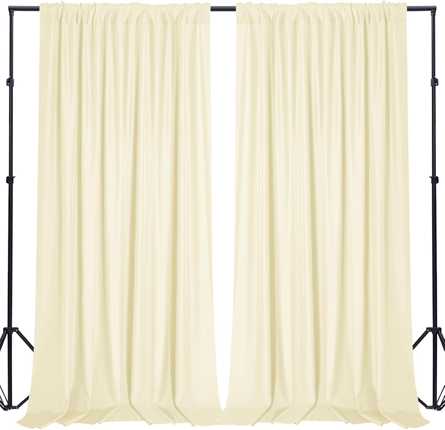 Amazon.com: Sugargirl 10x10FT Champagne Backdrop Curtains Polyester ...