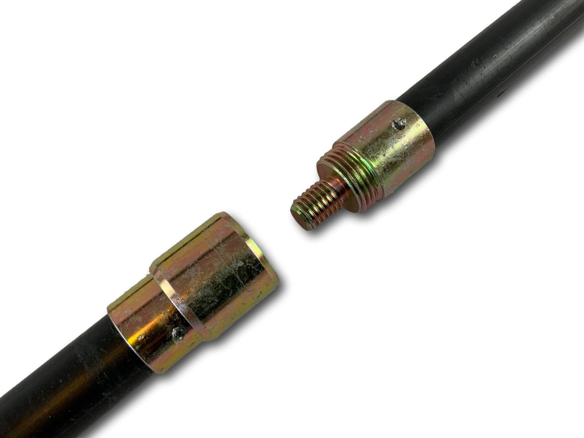 Kibros Kit spazzacamino iper pro non intubata scovolo in acciaio Ø 125 mm | Scovolo acciaio piatto rinforzato, 7 aste piene Ø 20 mm (6×2 m + 1×1 m), 13,25 m, canne fumarie non intubate.