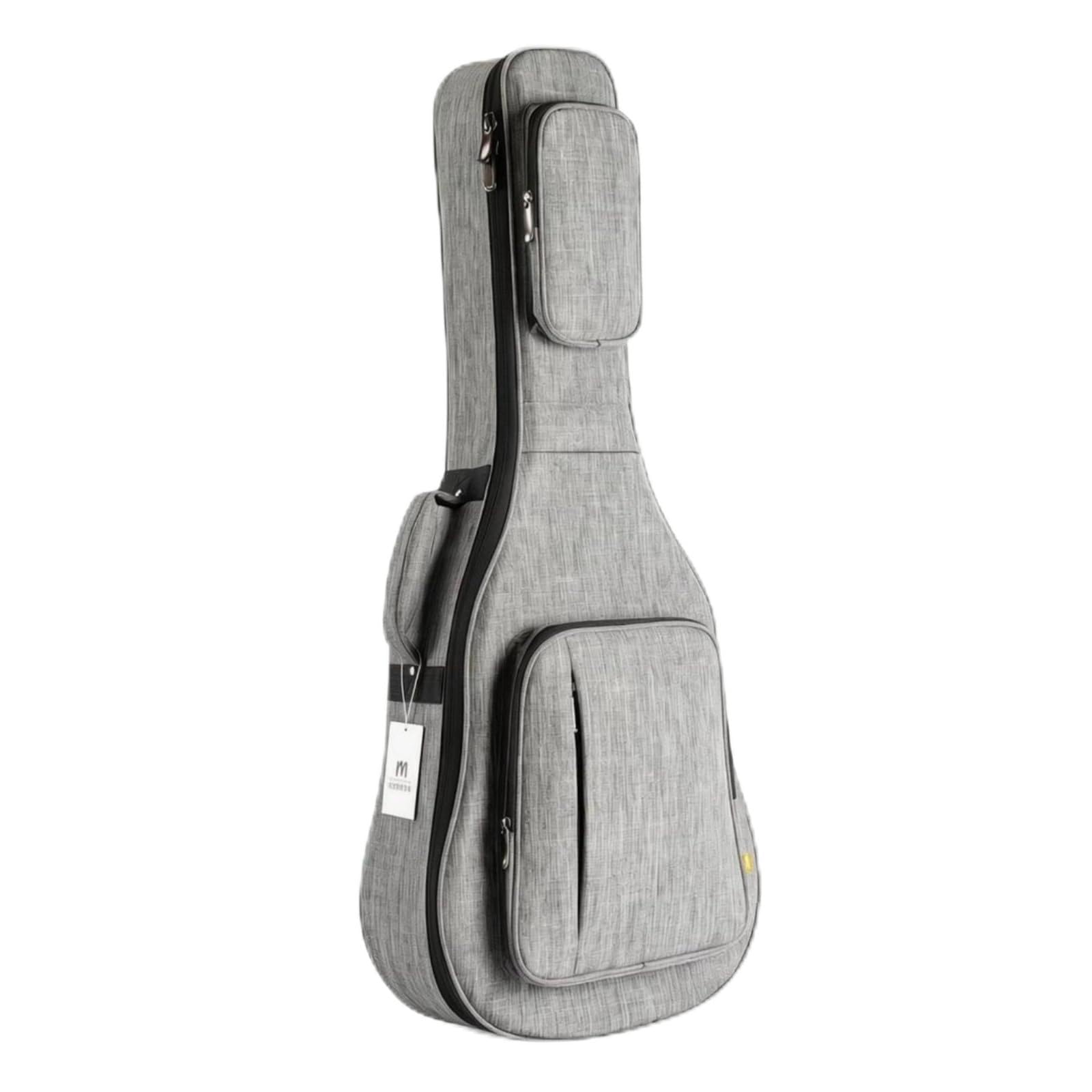 Mochila Funda Guitarra Acolchada Acolchado Grueso Bolsa Transporte Antigolpes Accesorio Musical, Gris, Gris Roca, 40 Pulgadas