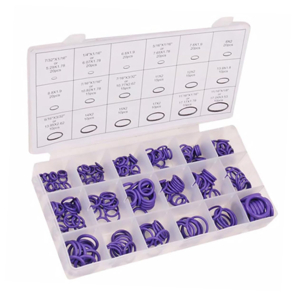 Unomor 270Pcs Rubber Air Conditioning Seal Assortment Gasket Kit for Car Repair Automotive Maintenance and High Temperature Resistant Rubber Sealing Washers