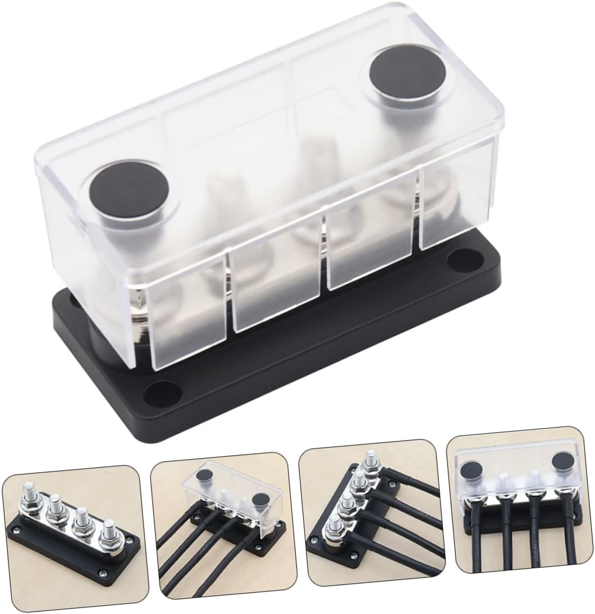 ULTECHNOVO 300a High Wiring Strip Terminal Block for Car Truck Rv Distribution Block Terminal Mount Bus Bar Ground Bus Bar
