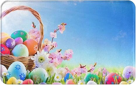 Amazon Co Jp イースターエッグ 花柄 玄関マット バスマット お風呂マット キッチンマット ラグ 屋内 屋外 おしゃれ 滑り止め 速乾 洗える 家庭用 ホーム キッチン