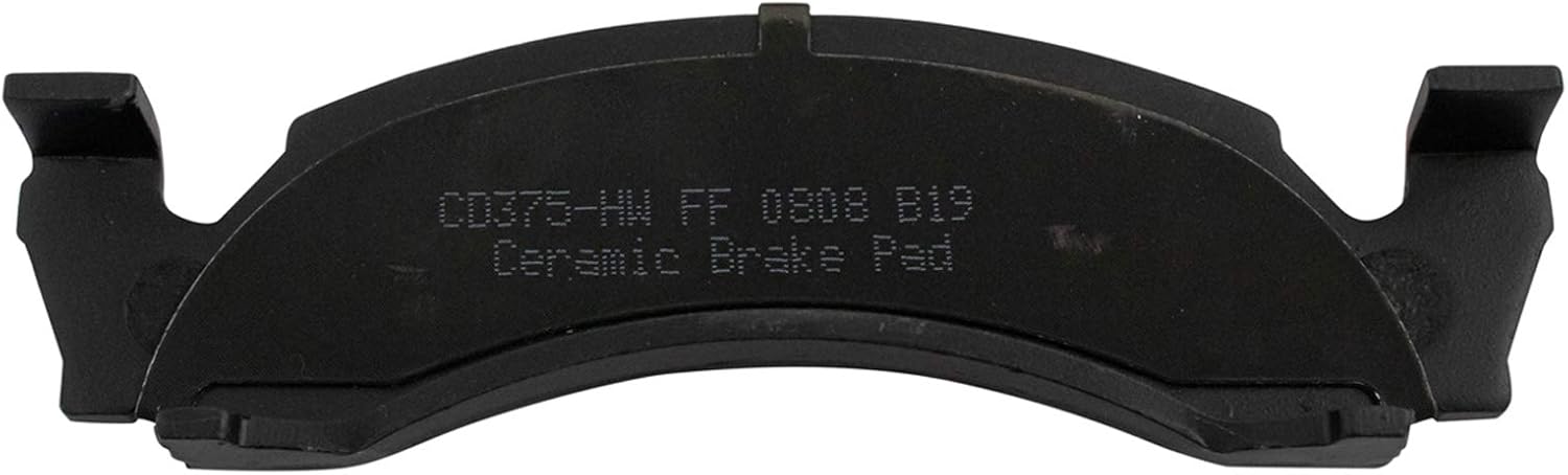 TRQ Front Ceramic Brake Pad Set Compatible with 1987-1993 Ford Bronco 1987-1993 E-150 Econoline 1987-1993 E-150 Econoline Club Wagon 1986-1993 F-150