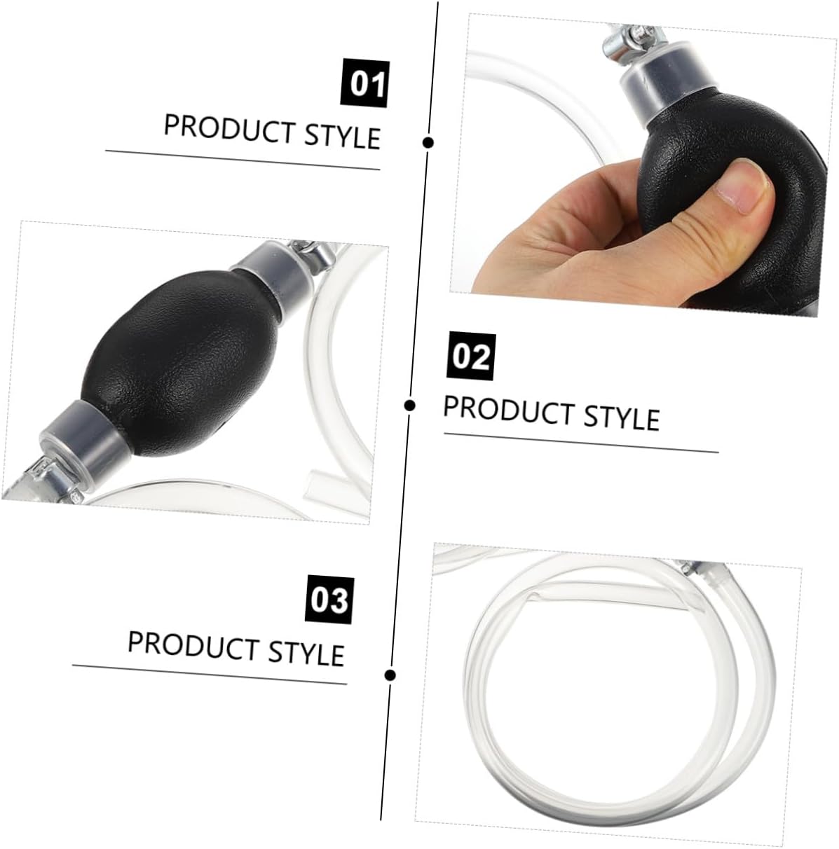 Hand Pump Fuel Transfer Siphon Pump High Flow Hose for Gas Oil Liquid Transfer Lightweight and Portable Design for Lawn Mowers Trimmers and Emergency Use