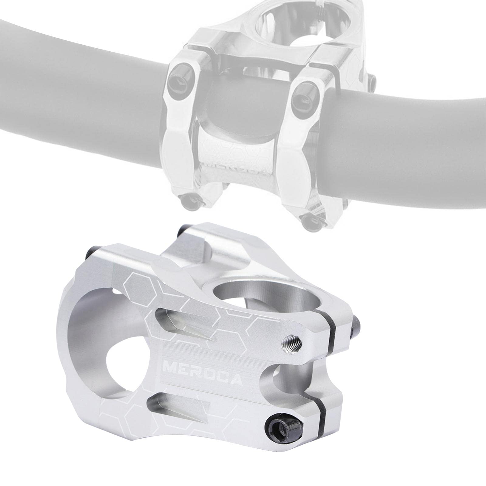 SM SunniMix Kurzer Mountainbike-Vorbau 31,8 mm Vorbau für Downhill-Fahrräder, Silber