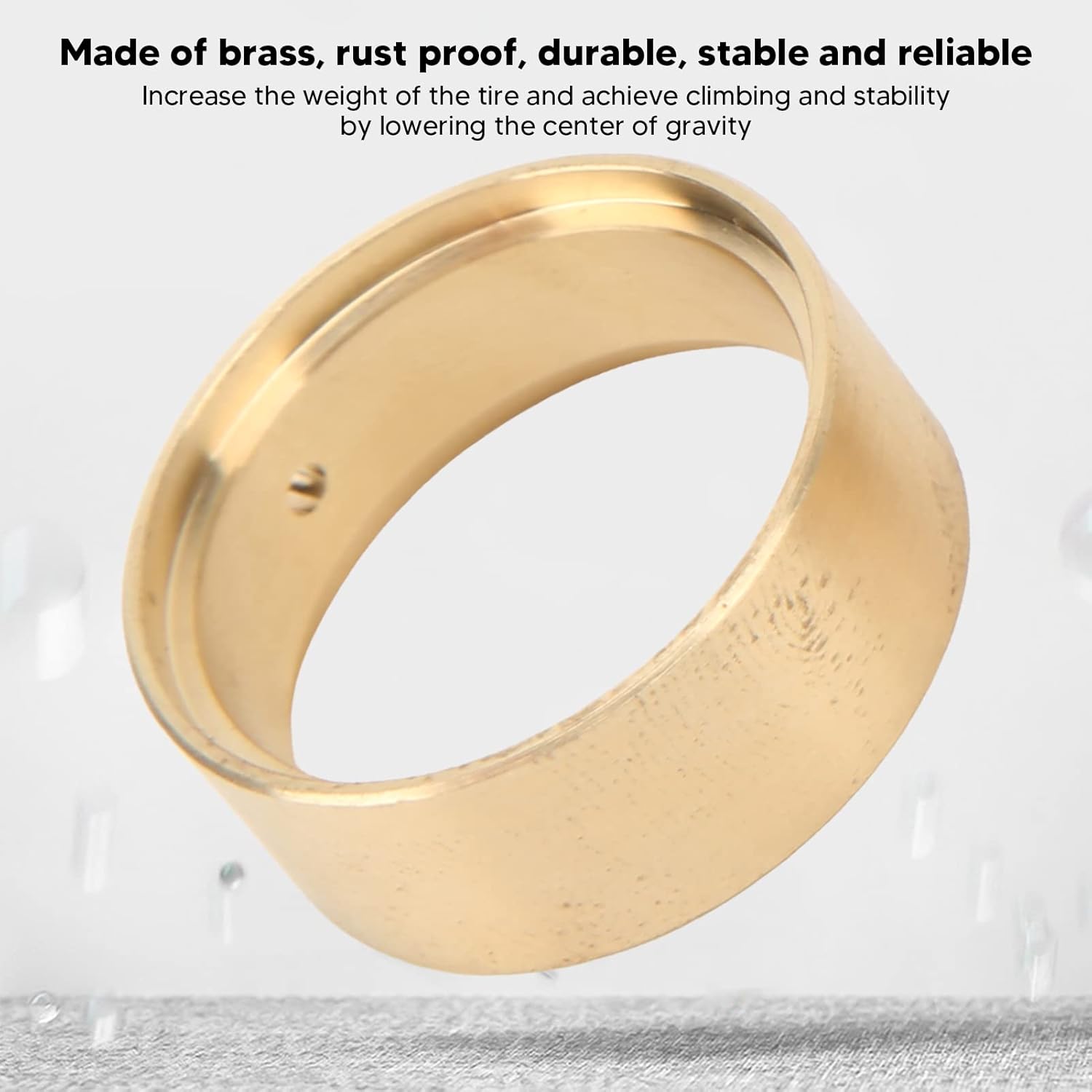 Pack of 4 Brass Internal Beadlock Ring Clamp Ring RC Brass Internal Beadlock Ring for 1.0 Inch Rim for 1/24 RC Car Upgrade Parts