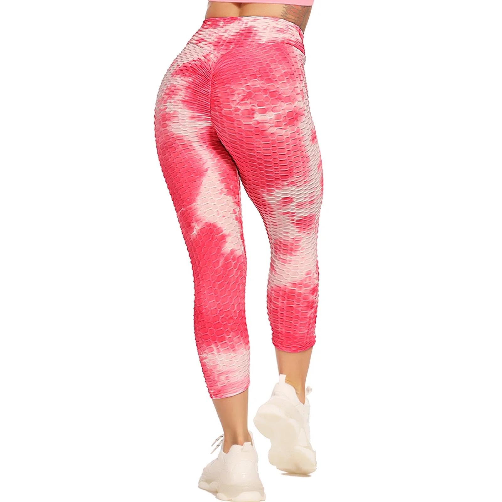 Legging Femme Pantalon Leggings Texturés pour Femmes Collants De Gymnastique Push-Up Sexy Contrôle du Ventre Pantalons De Sport De Yoga Taille Haute Fitness Course À Pied Capri