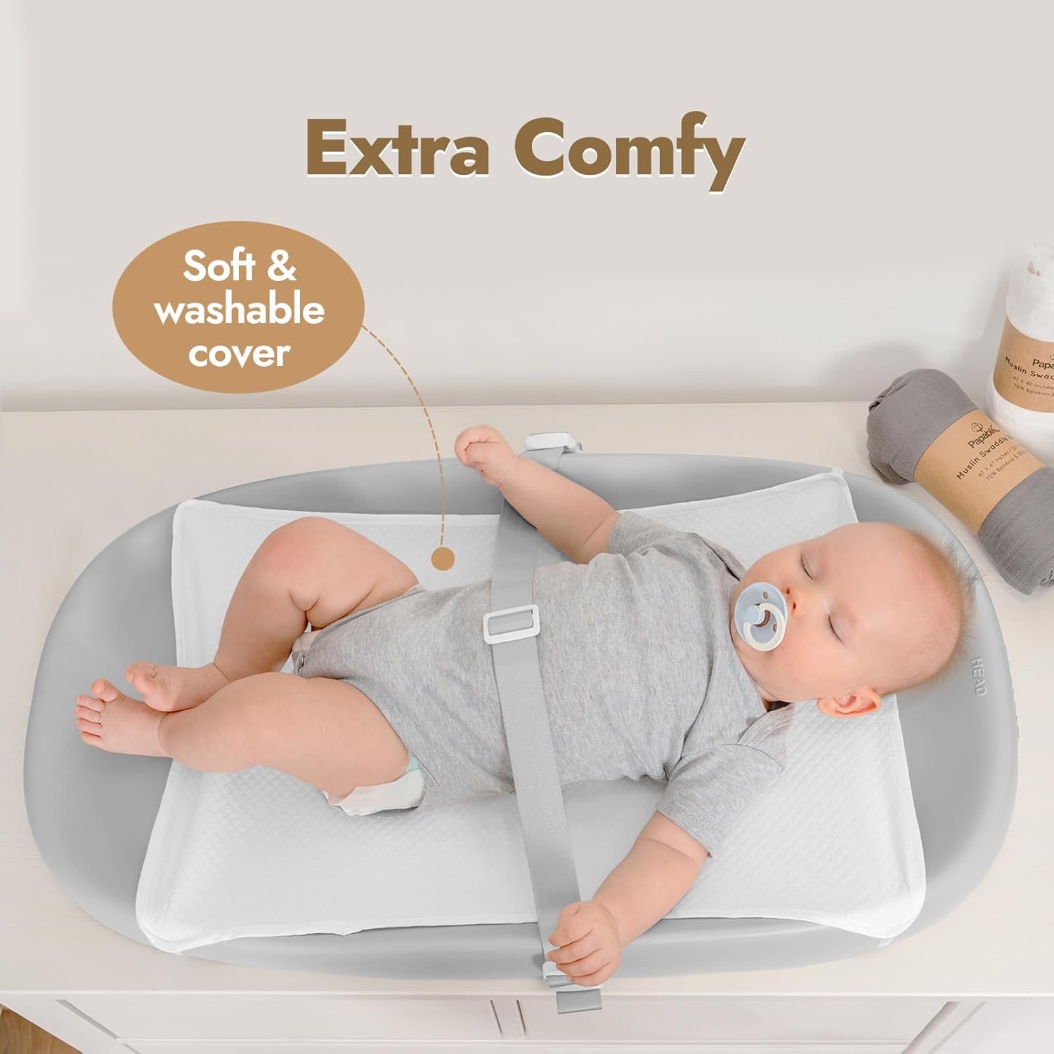 Papablic Changing Pad + 2 in 1 Baby Bassinet
