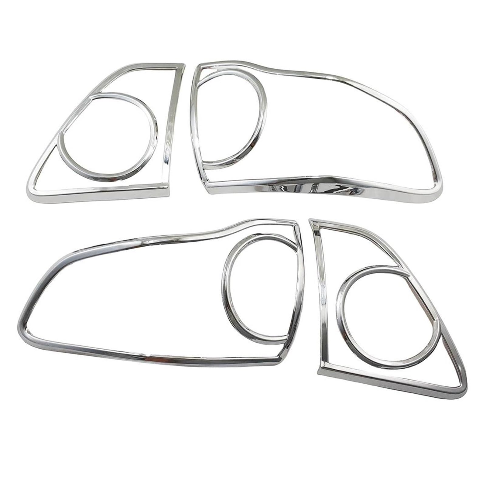 Accesorios de coche cubierta de luz trasera para Corolla 2008 2010 molduras plata cromadas 4