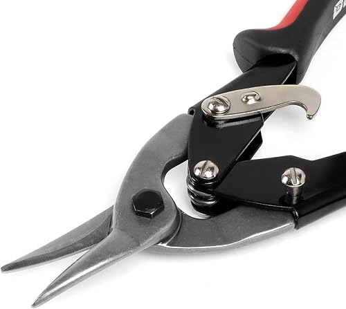 Miniatura 3 de DNA Motoring TOOLS-00110 Herramienta de corte de estaño de acero de alto carbono, mandíbulas dentadas de 10 pulgadas, corte recto de estaño con