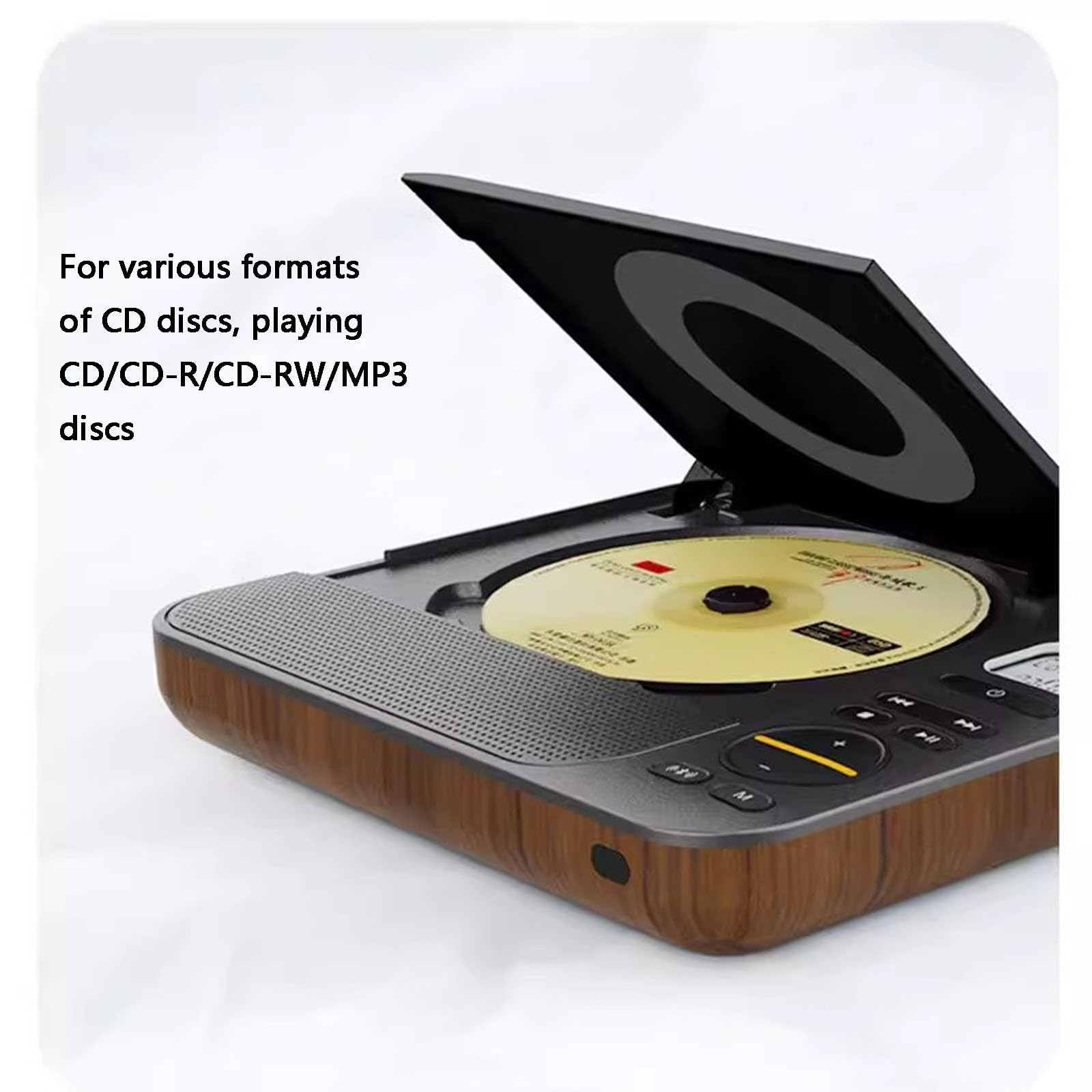 Mini lettore CD portatile Bluetooth con telecomando, schermo LED, ricaricabile, supporta CD, Bluetooth, FM, USB, AUX, ideale per gli amanti della musica in viaggio