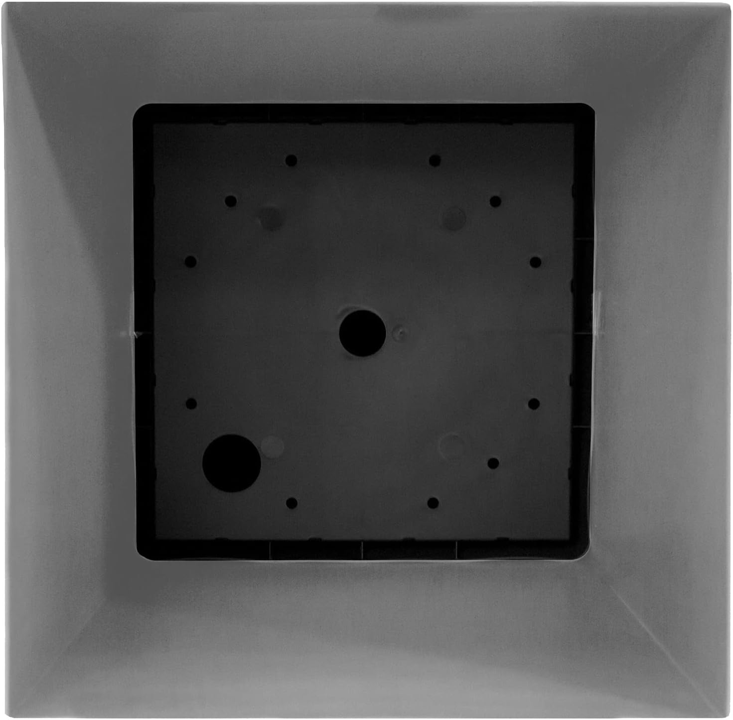 Bloem Tall Finley Tapered Square Planter: 20" - Cement Gray - Matte Textured Finish, 100% Recycled Plastic Pot, for Indoor and Outdoor Use, Gardening, 5 Gallon Capacity