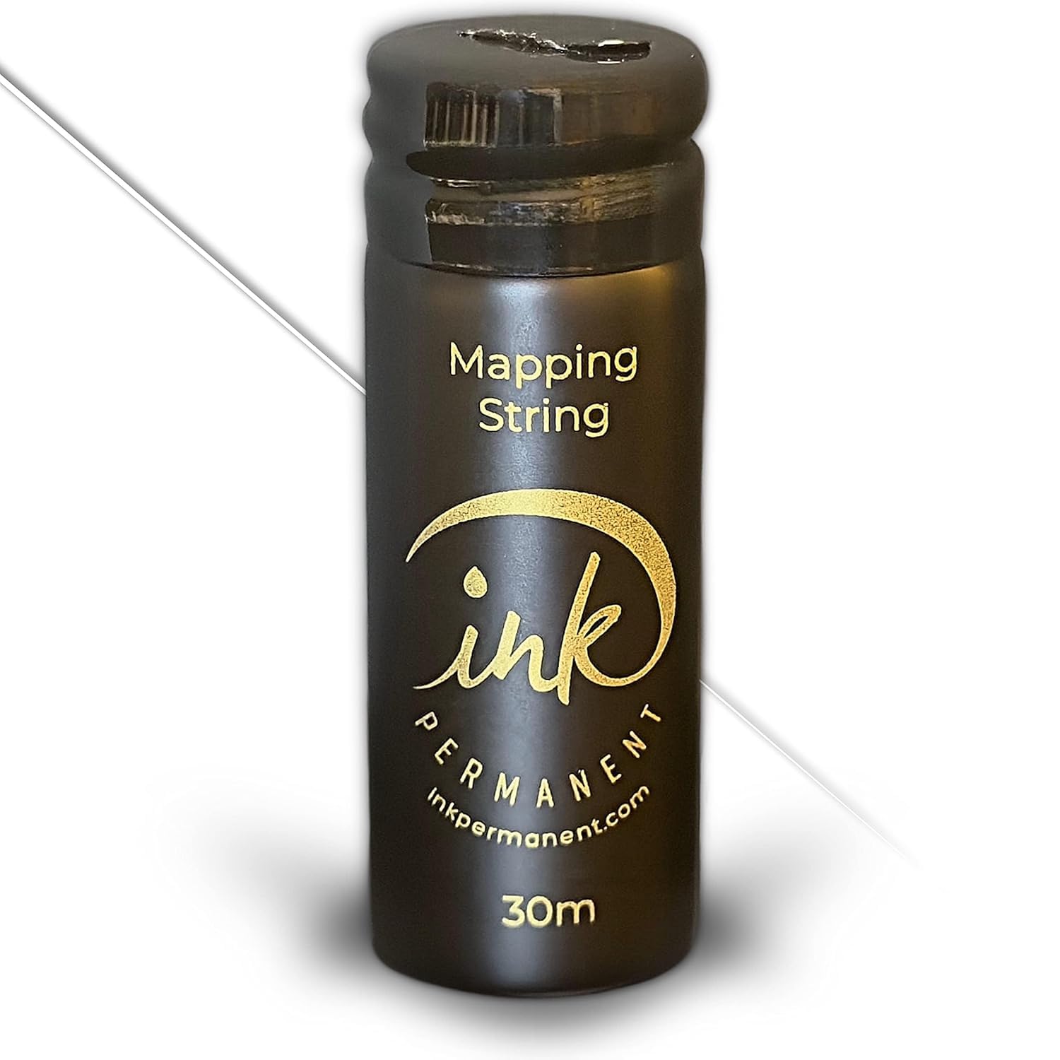 Ink Permanent Brow Mapping String [30 m] Vorgefärbte Schnur für permanentes Make-up und Microblading-Zubehör, Brow Mapping Kit, vorgefärbter Faden für Augenbrauenformung (schwarz)