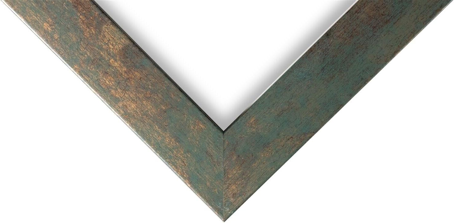 4x6 - Inch Picture Frame, Smooth Wrapped Finish, 1.25 - Inch Wide Flat, Tarnished Bronze, 100% American Wood Composite MDF