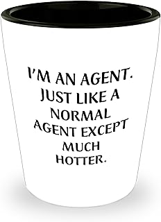 Funny Agent Gifts from Men to Agent Friends for Christmas, Agent Shot Glass, I'm An Agent. Just Like A Normal Agent Except Much Hotter.