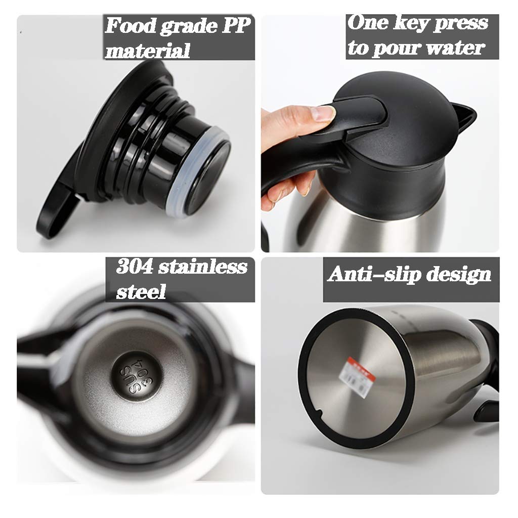 Thermos Isotherme 2L En Acier Inoxydable – Double Paroi – Garde Au Chaud 36h – Robuste